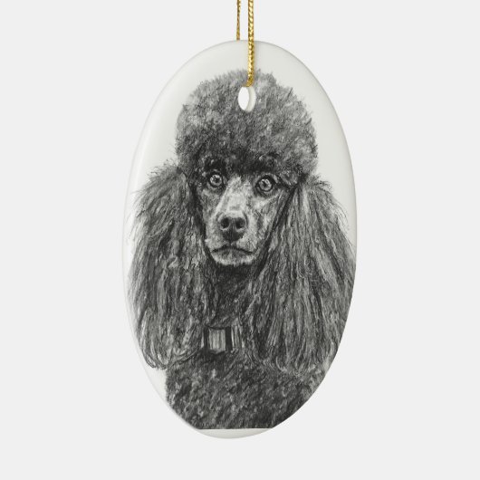 Black Poodle Ornament (Rechts)