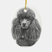 Black Poodle Ornament (Voorkant)