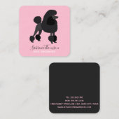 Black Poodle Pet Grooming Vierkante Visitekaartje (Voorkant / Achterkant)