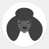 Black Poodle Stickers (Voorkant)