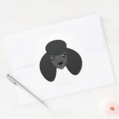 Black Poodle Stickers (Envelop)