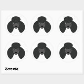 Black Poodle Stickers (Vel)