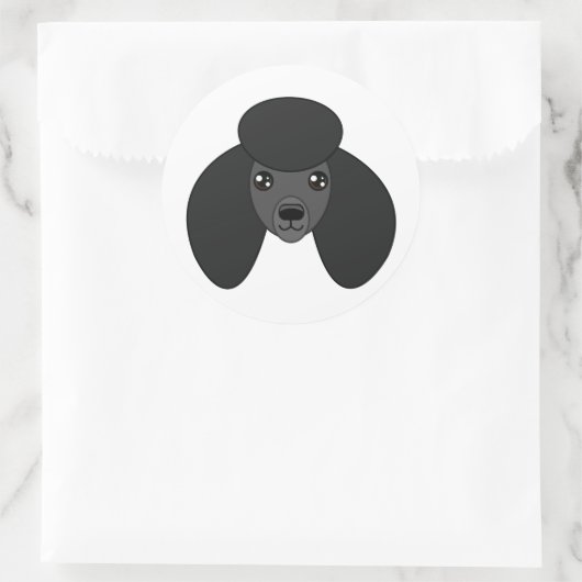 Black Poodle Stickers (Tas)