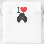 Black Poodle Stickers (Tas)