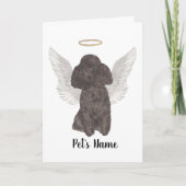 Black Poodle Sympathy Memorial Kaart (Voorkant)