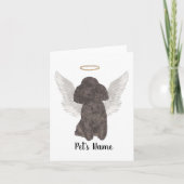 Black Poodle Sympathy Memorial Kaart (Voorkant)