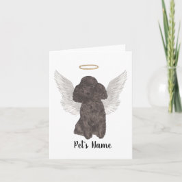 Black Poodle Sympathy Memorial Kaart