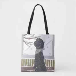 Black Poodle Tote Bag