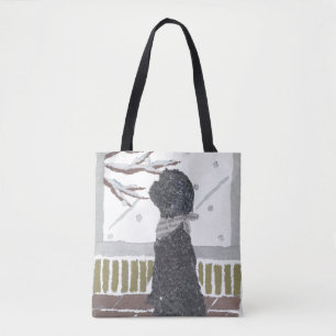 Black Poodle Tote Bag