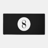 Black Pool Ball-nummer 8 Ball Bureaumat (Voorkant)