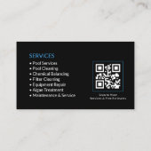Black Pool Services QR-code Visitekaartje (Achterkant)