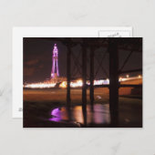 black-pooltorverlichting briefkaart (Voorkant / Achterkant)