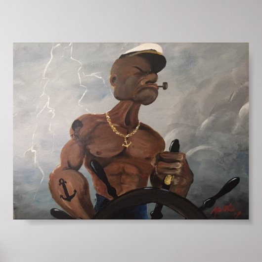 "Black Popeye" Poster (Voorkant)
