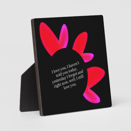 Black poster with red and pink hearts. fotoplaat (Voorkant)