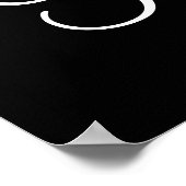 Black Powder Room Wall Art Poster Afdrukken (Hoek)