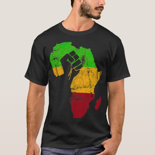 Black Power Africa Retro  Gift T-shirt (Voorkant)