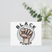 Black Power Afrocentric Briefkaart (Staand voorkant)