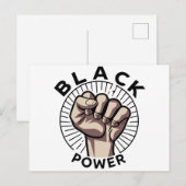 Black Power Afrocentric Briefkaart (Voorkant / Achterkant)