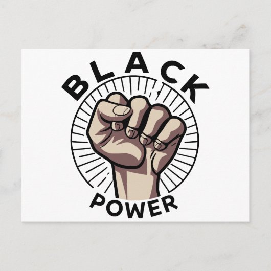Black Power Afrocentric Briefkaart (Voorkant)