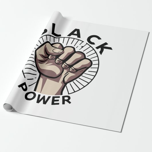 Black Power Afrocentric Cadeaupapier (Uitgerold)