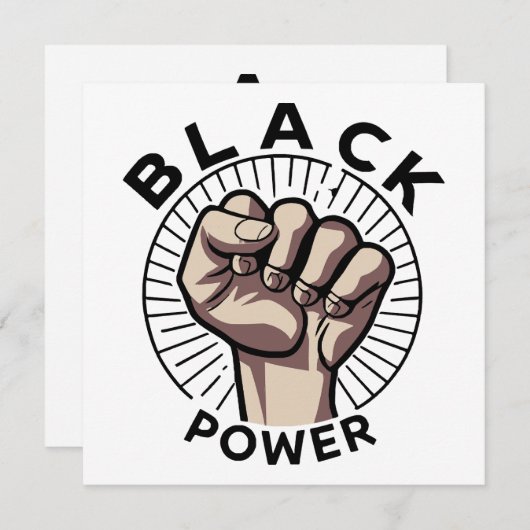Black Power Afrocentric Kaart (Voorkant / Achterkant)