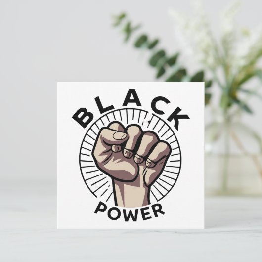 Black Power Afrocentric Kaart (Staand voorkant)