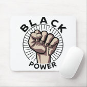 Black Power Afrocentric Muismat (Met muis)