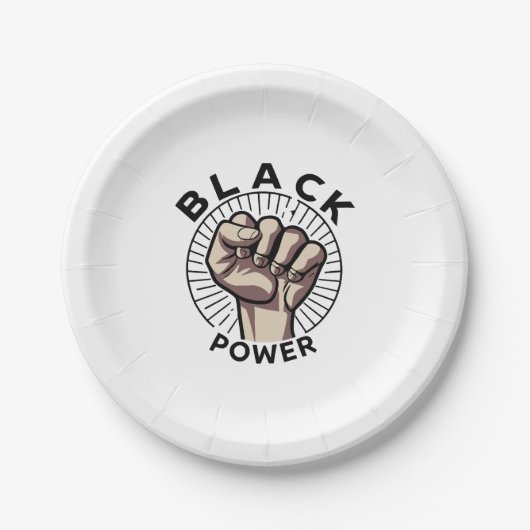 Black Power Afrocentric Papieren Bordje (Voorkant)