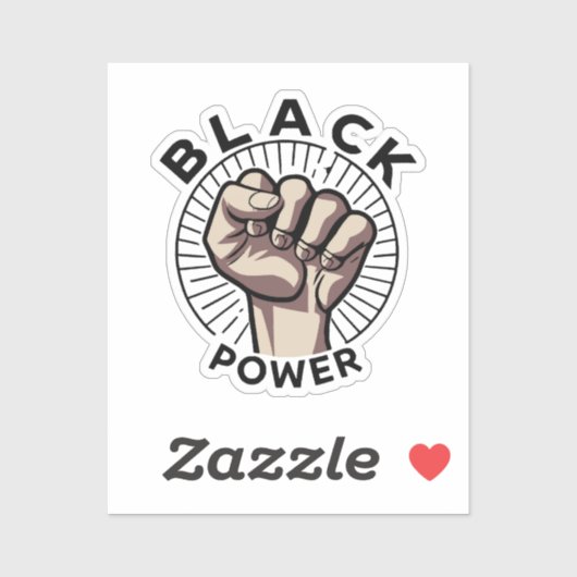 Black Power Afrocentric Sticker (Vel)