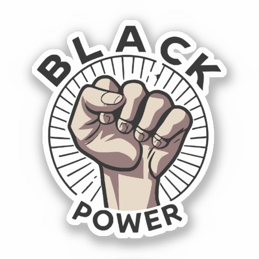 Black Power Afrocentric Sticker (Voorkant)