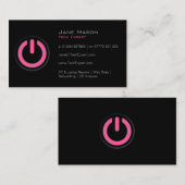 Black Power Button, technologie - Visitekaartje (Voorkant / Achterkant)