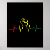Black Power First Heartbeat Afro-Amerikaanse trots Poster (Voorkant)