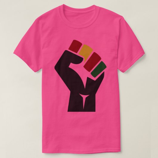 Black Power Fist Black Geschiedenis Maand T-shirt (Design voorkant)