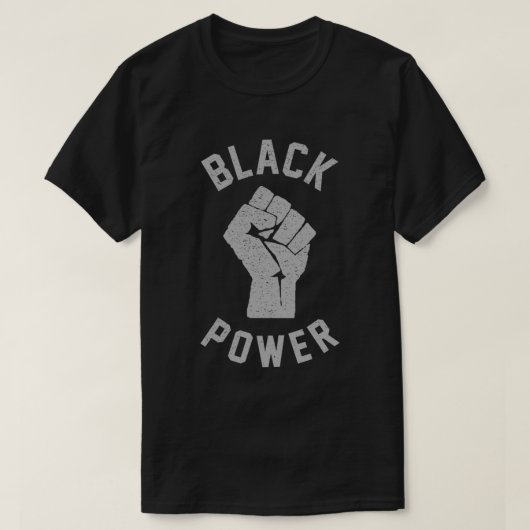 Black Power Fist burgerrechten T-shirt (Design voorkant)