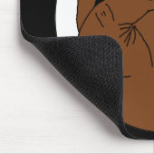 Black Power Fist Mousepad Muismat (Hoek)