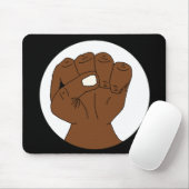 Black Power Fist Mousepad Muismat (Met muis)