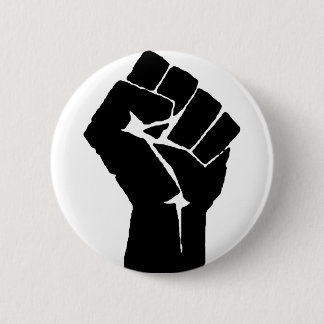 Black Power Fist Ronde Button 5,7 Cm