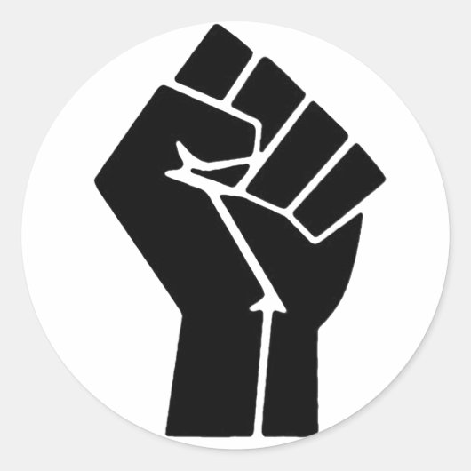 Black Power Fist Stickers (Voorkant)