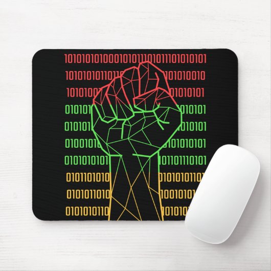 Black Power Fist van BLM voor geeks Muismat (Met muis)