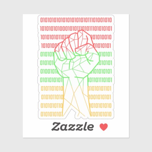 Black Power Fist van BLM voor geeks Sticker (Vel)