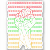 Black Power Fist van BLM voor geeks Sticker (Voorkant)