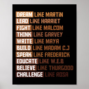 Black Power Geschiedenis Maand African American Pr Poster