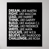 Black Power Historische Zwarte Leiders Afrikaans Z Poster (Voorkant)