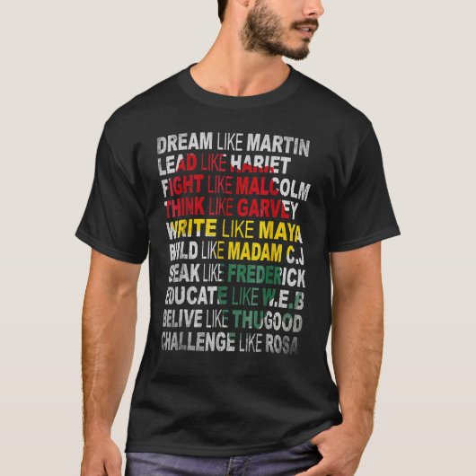 Black Power Shirt Historie maand Afrikaanse Amerik (Voorkant)
