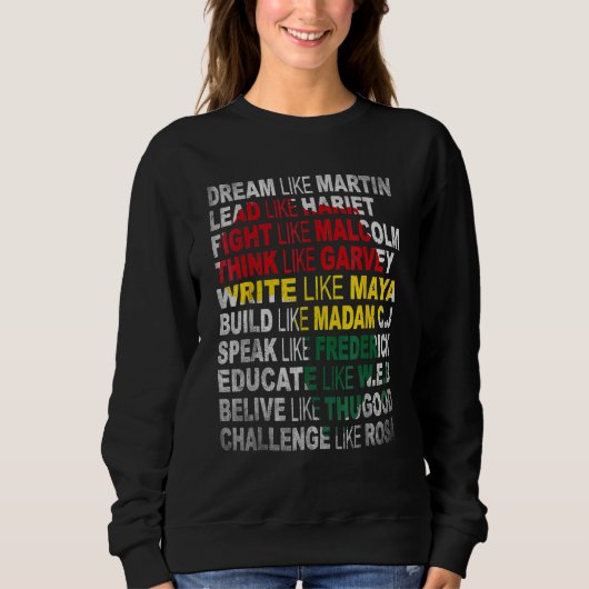 Black Power Shirt History Month African American P (Voorkant)