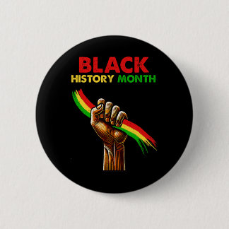 Black Power Vuist Black History Month Afro-Amerika Ronde Button 5,7 Cm