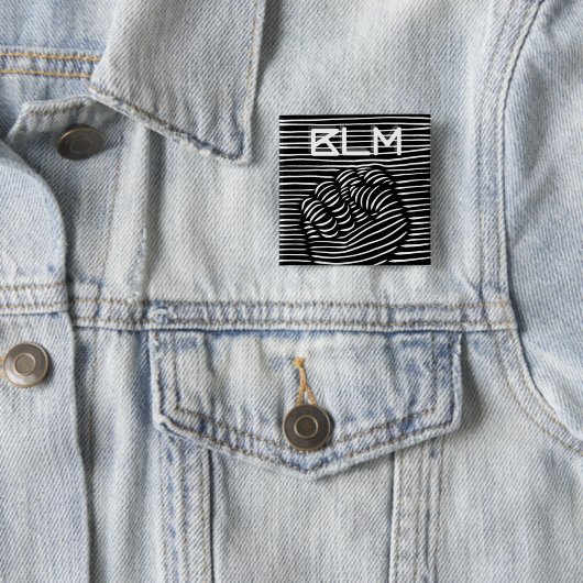 Black Power Vuist Van BLM, Black History Month Vierkante Button 5,1 Cm (In situ)
