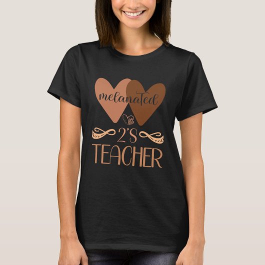 Black Preschool 2 s Teacher Black History Women Da T-shirt (Voorkant)