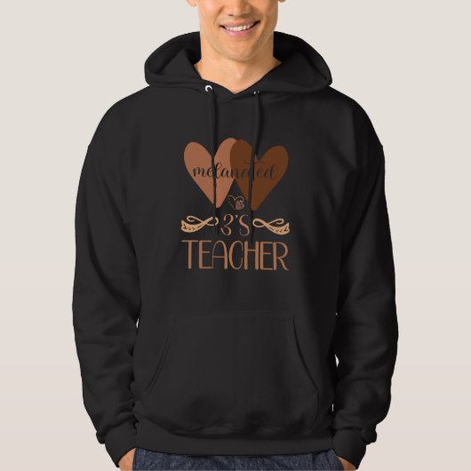 Black Preschool 3 s Daycare Teacher Black History  Hoodie (Voorkant)