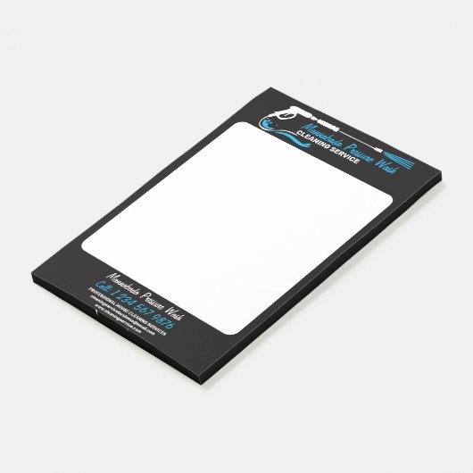 Black Pressure Power Washing Pro Clean Post-it® Notes (Schuin)